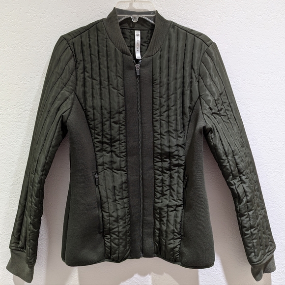 Fabletics Jackets & Blazers - Fabletics Pisa Puffer Quilted Jacket Olive Green Women's Size Large